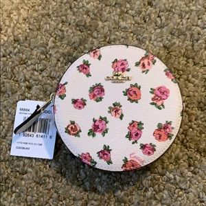 Coach rose print pouch limited edition